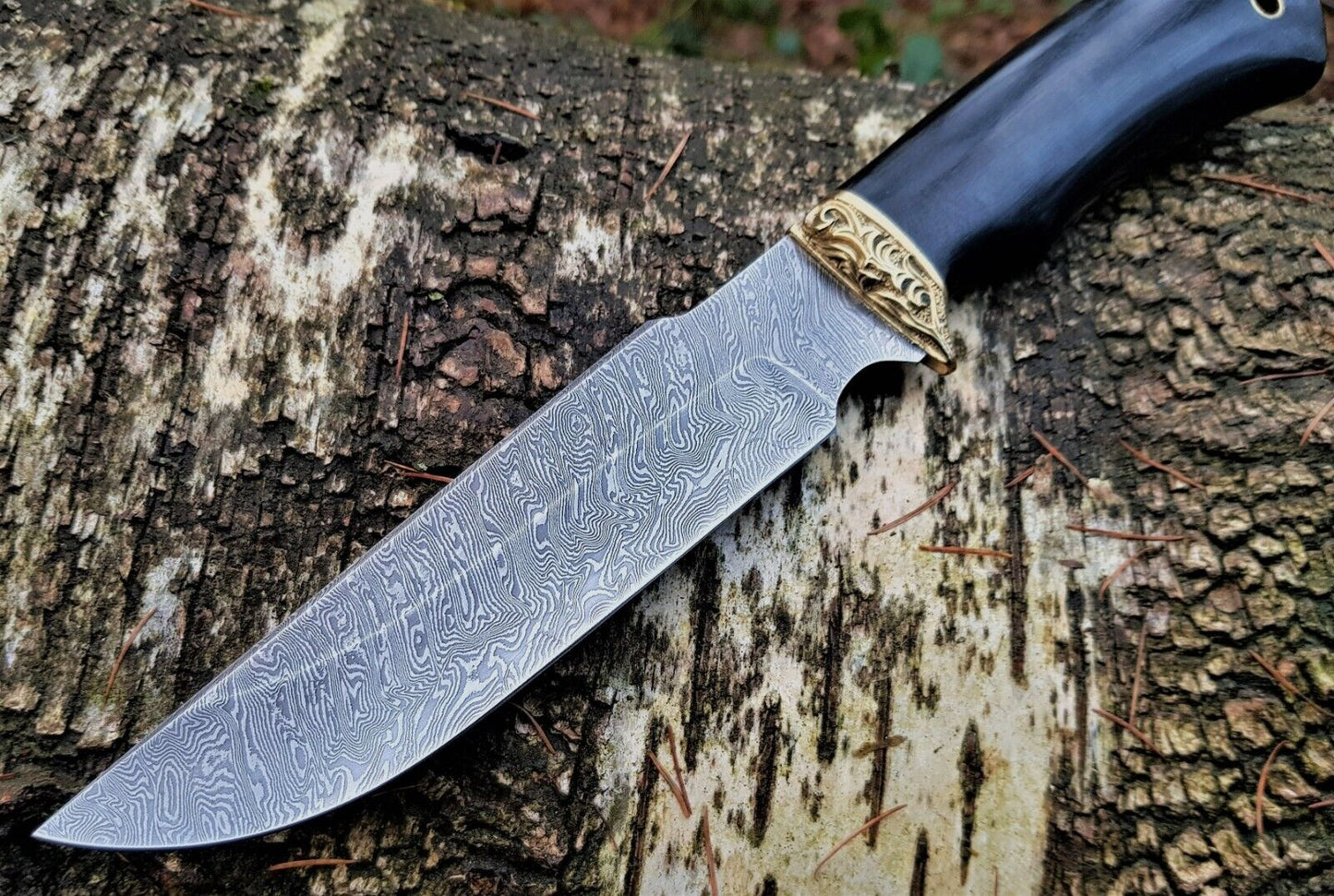 A.Marushin Outdoor Jagdmesser Damaszener Stahl Handarbeit