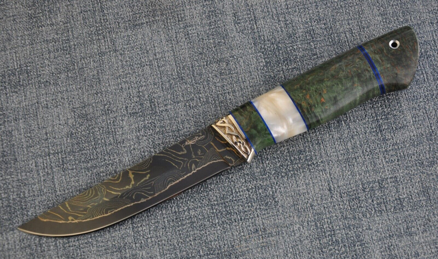Nazarov Knives Russland laminated Damast Stahl Outdoor Messer Handarbeit HRC62