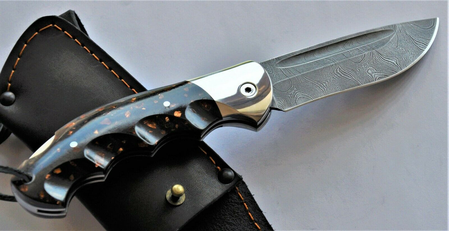 Nazarov Knives Russland Damast Stahl Outdoor Klappmesser Handarbeit