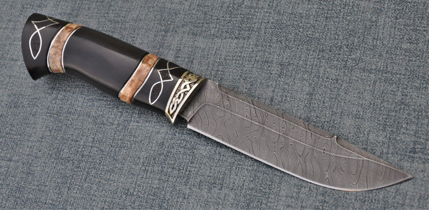 Damast Outdoor Jagd Messer Nazarov Knives Russland Handarbeit HRC62 Барракуда