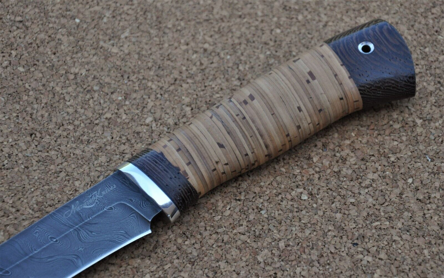 Damaszener Stahl Outdoor Jagdmesser Nazarov Knives Handarbeit