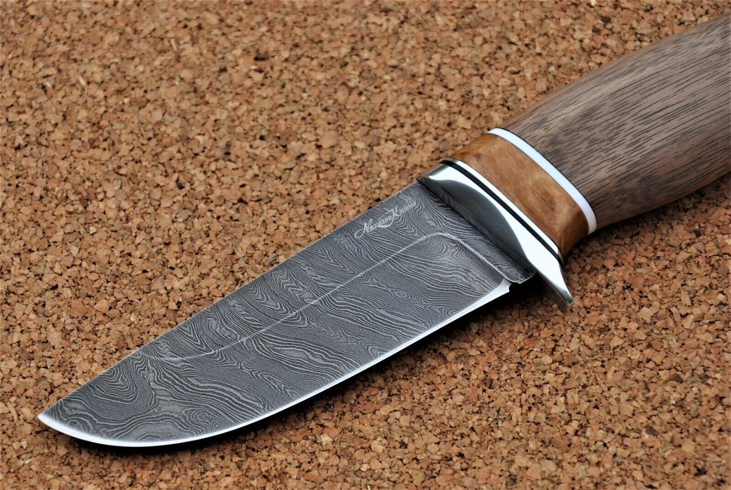 Damaszener Stahl Outdoor Jagd Damast Messer Nazarov Knives Handarbeit HRC62