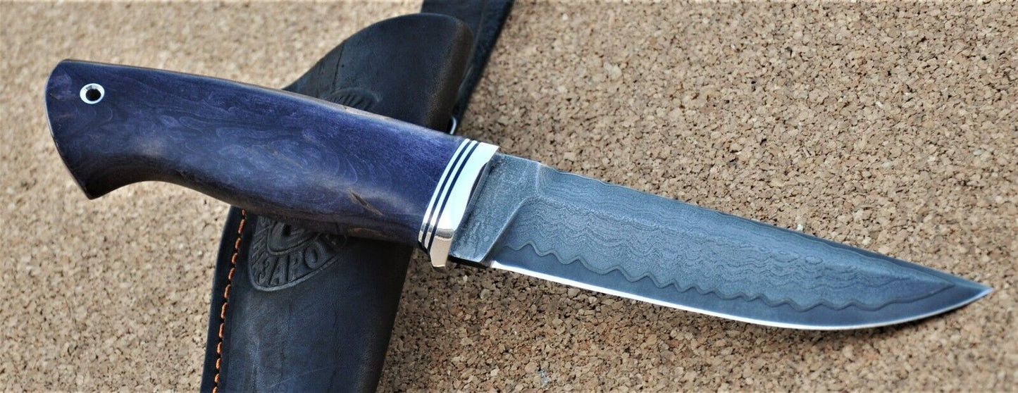 Nazarov Knives Russland San Mai DamastStahl Outdoor JagdMesser Handarbeit HRC62