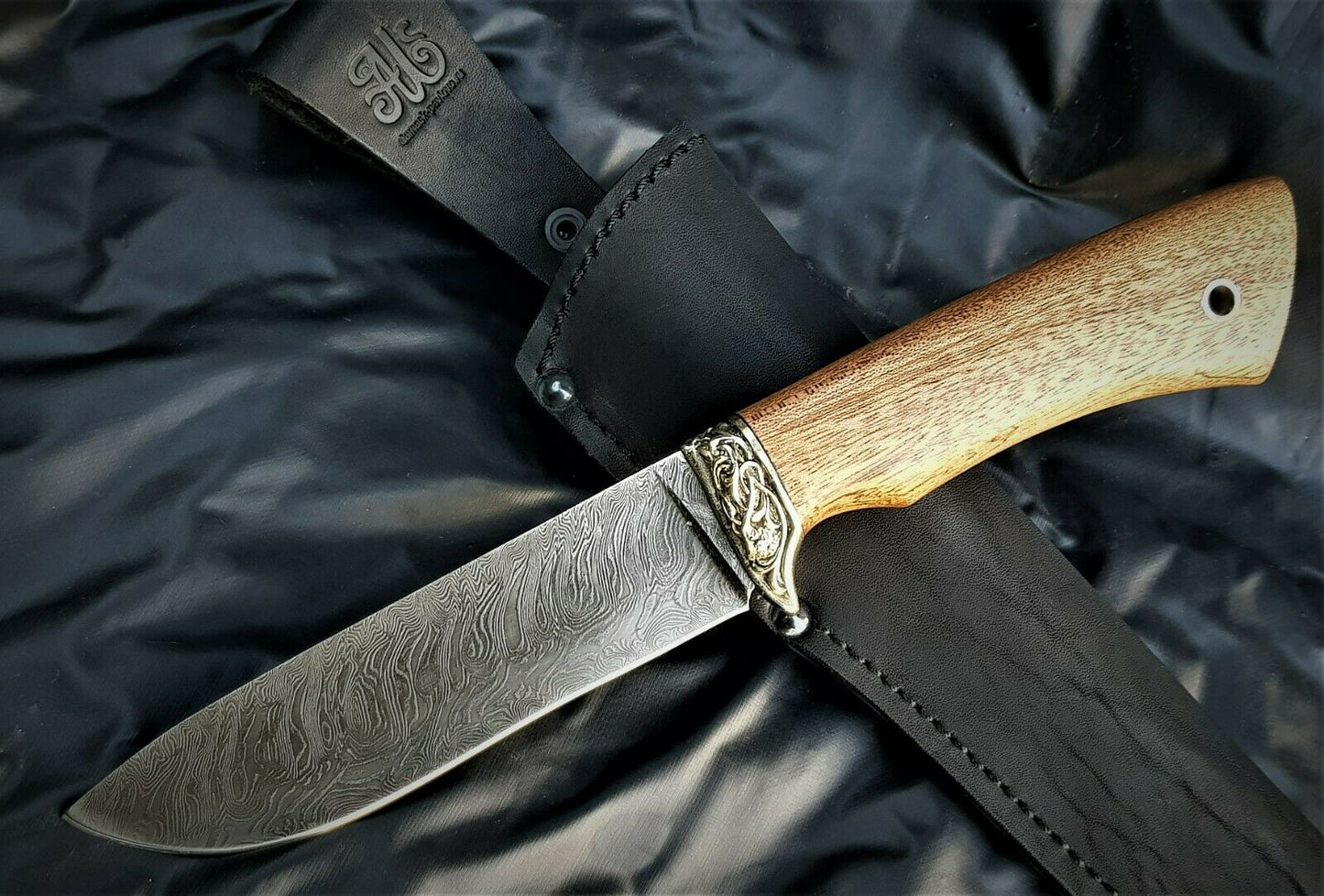 A.Marushin Outdoor Jagdmesser Damast Stahl Handarbeit