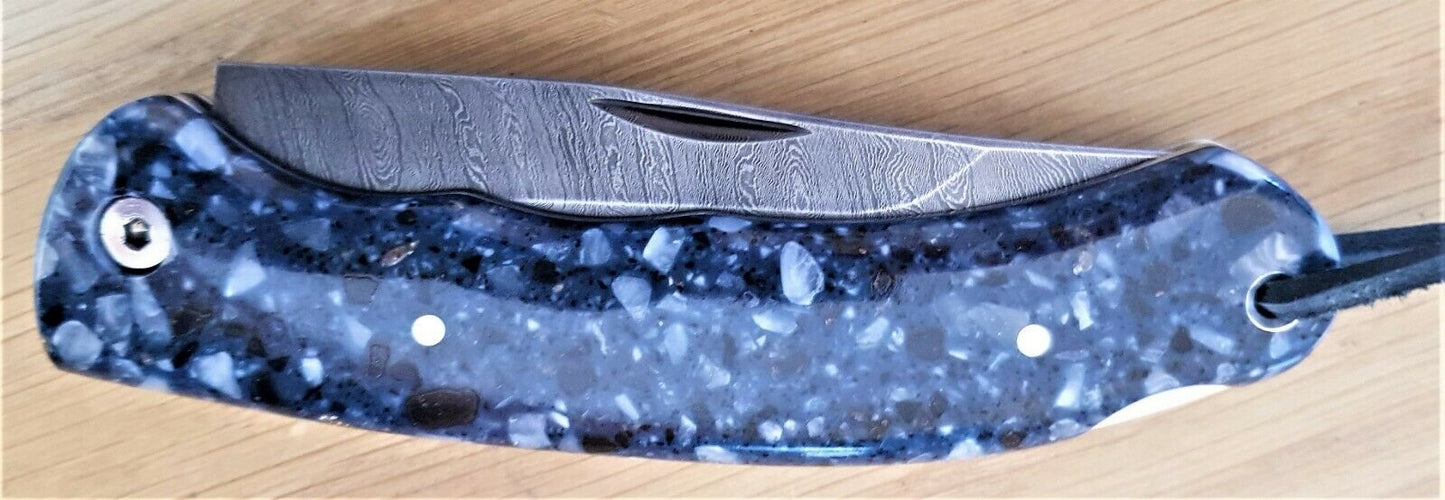 Nazarov Knives Russland DamastStahl OutdoorТаёжник Klappmesser Handarbeit HRC62