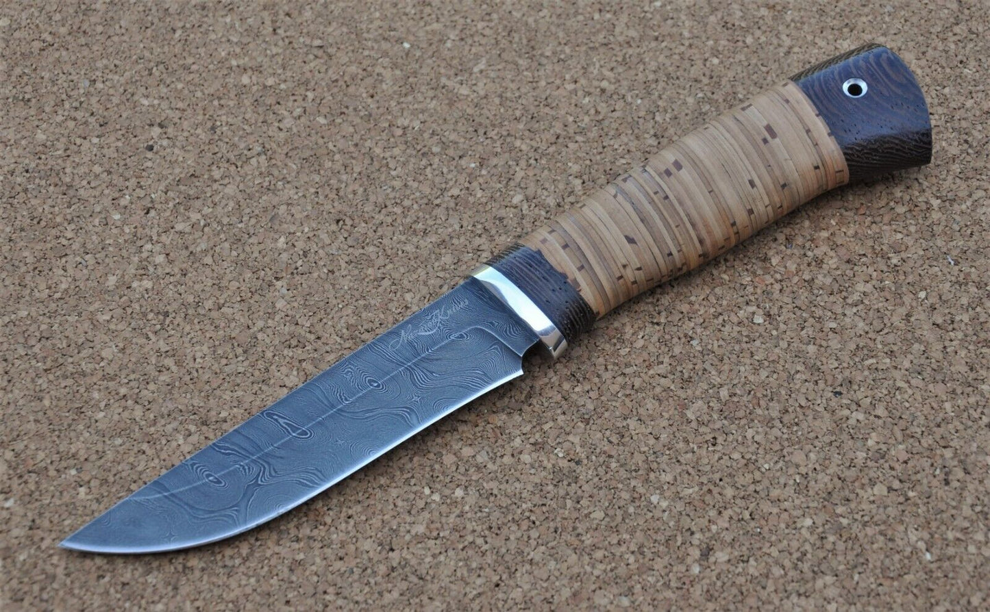 Damaszener Stahl Outdoor Jagdmesser Nazarov Knives Handarbeit