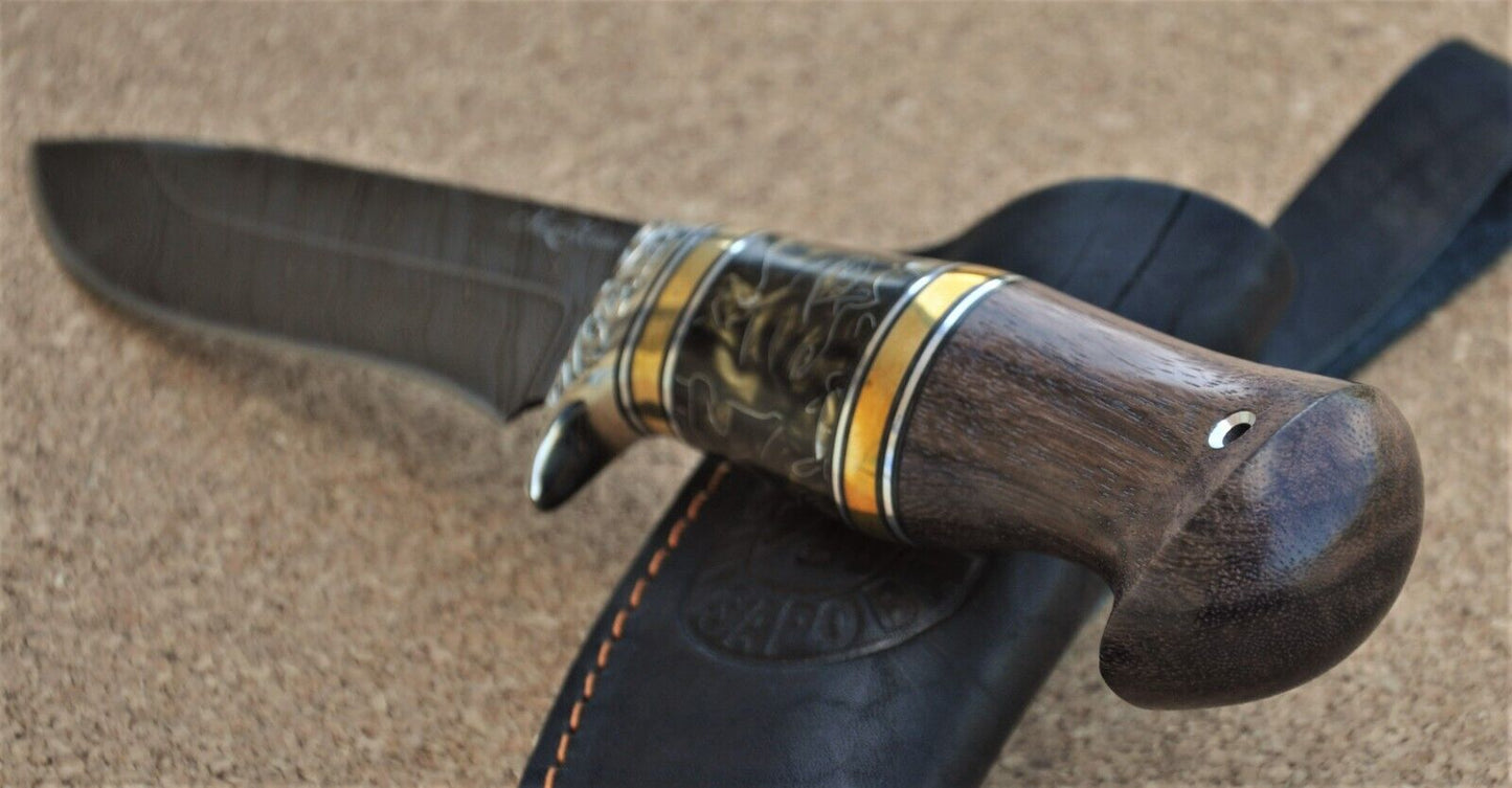 Damaszener Stahl Outdoor Jagdmesser Nazarov Knives Handarbeit