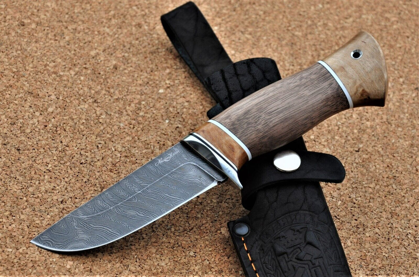 Damaszener Stahl Outdoor Jagd Damast Messer Nazarov Knives Handarbeit HRC62