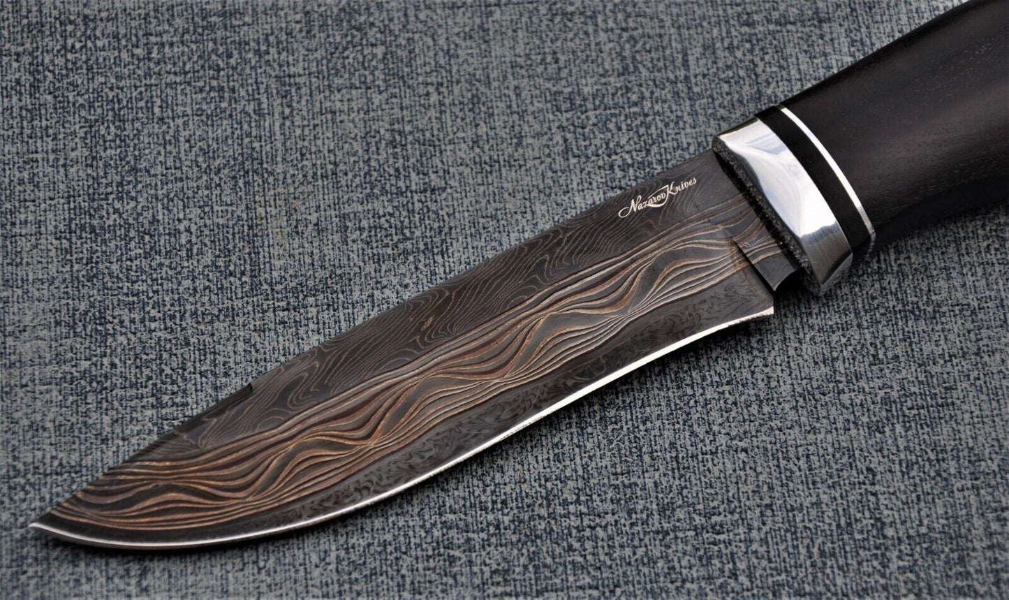 Nazarov Knives Russland Mosaik Damast Stahl OutdoorJagd Messer Handarbeit HRC62