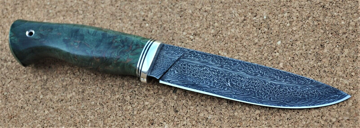 Nazarov Knives Russland Mosaik Damast Stahl Outdoor JagdMesser Handarbeit HRC62