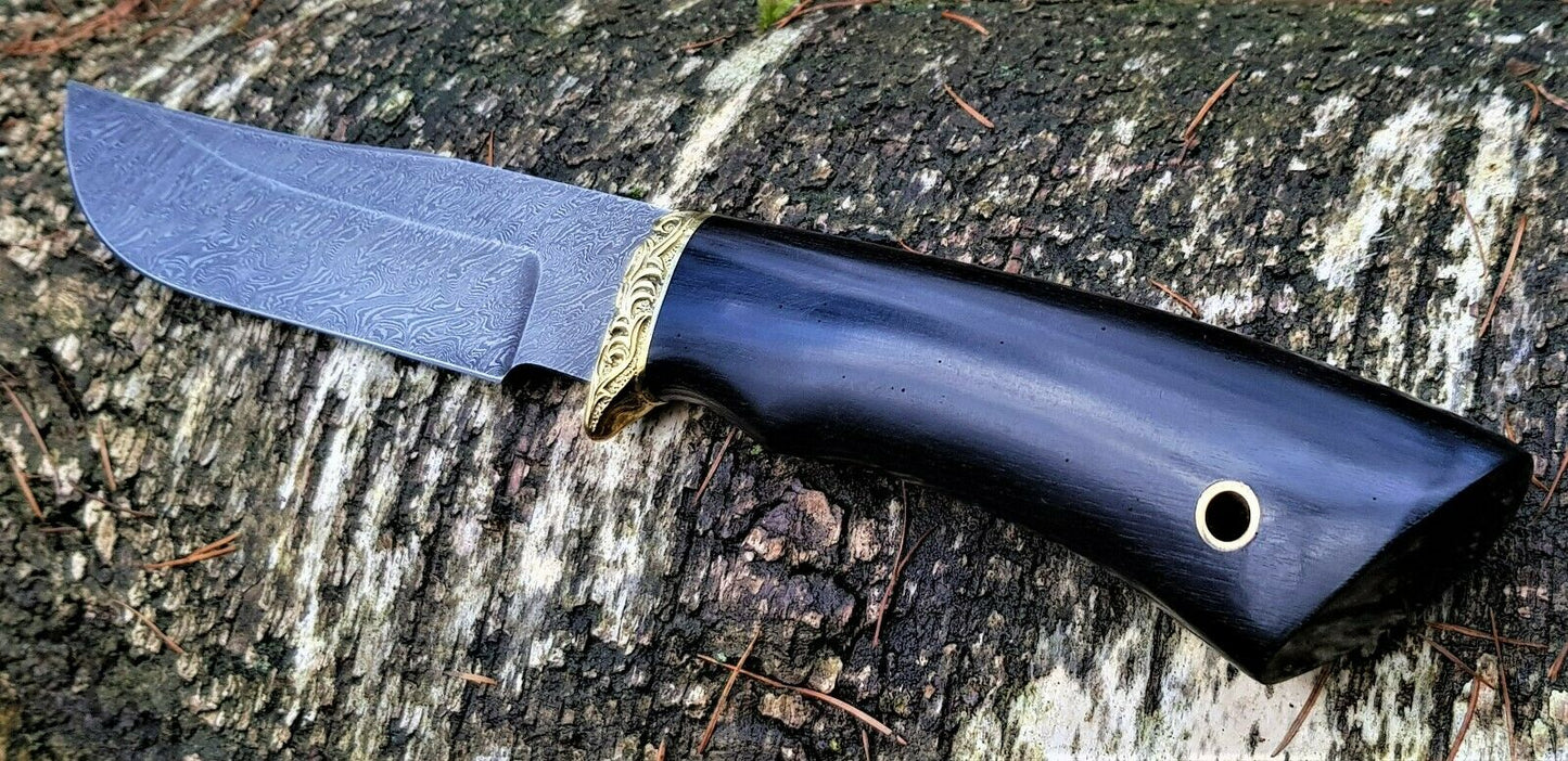 A.Marushin Outdoor Jagdmesser Damaszener Stahl Handarbeit