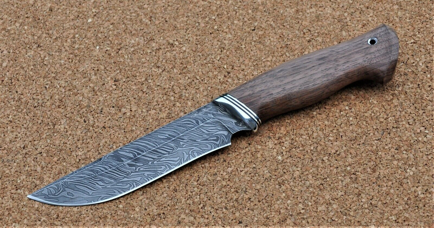 Damaszener Stahl Outdoor Jagd Damast Messer Nazarov Knives Handarbeit HRC62