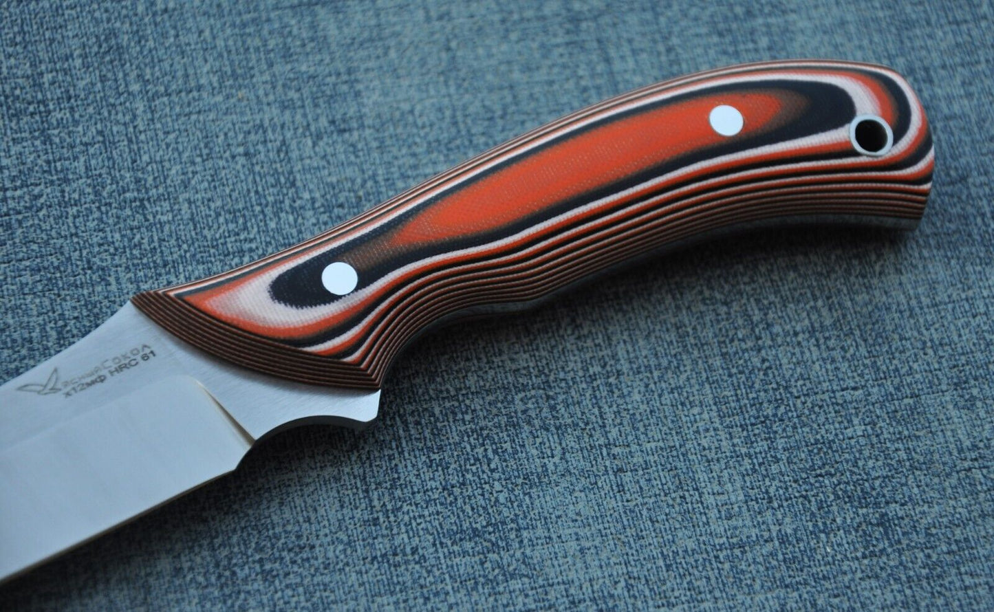 H12MF Full Tang Outdoor Jagdmesser Yasniy Sokol Handarbeit