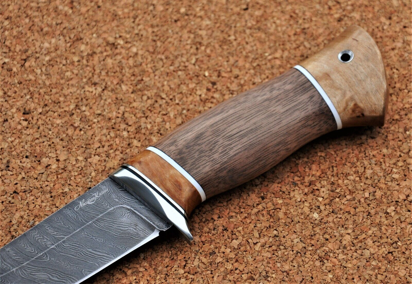 Damaszener Stahl Outdoor Jagd Damast Messer Nazarov Knives Handarbeit HRC62