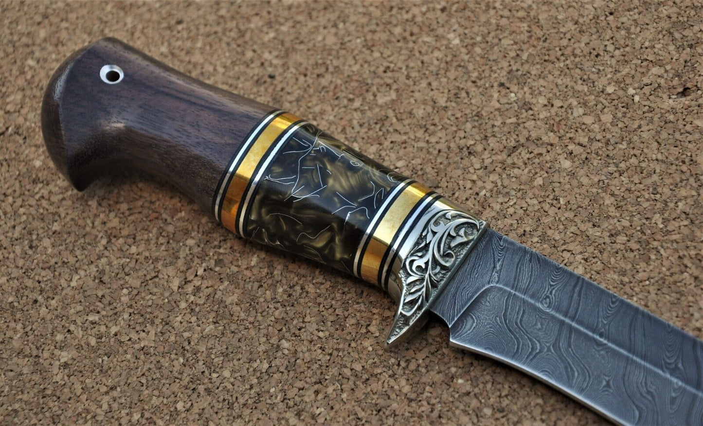 Damaszener Stahl Outdoor Jagdmesser Nazarov Knives Handarbeit