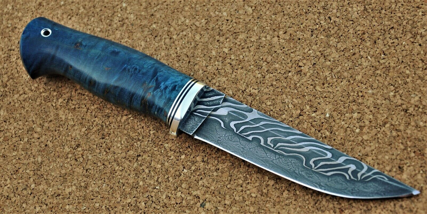 Nazarov Knives Russland Mosaik Damast Stahl Outdoor JagdMesser Handarbeit HRC62