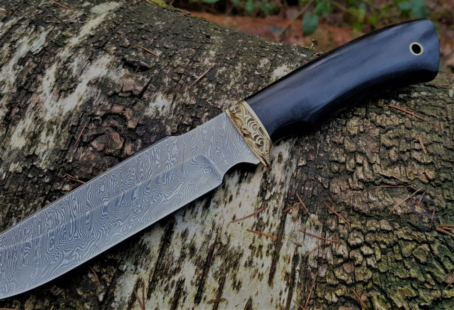 A.Marushin Outdoor Jagdmesser Damaszener Stahl Handarbeit