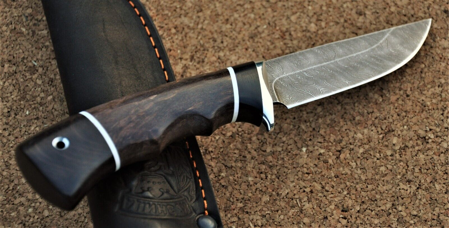 Damaszener Stahl Outdoor Jagdmesser Nazarov Knives Handarbeit