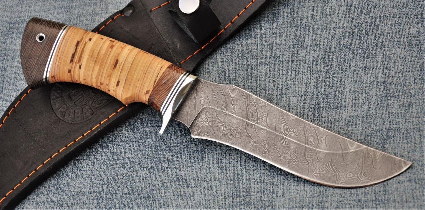 Damast Damaszener Stahl OutdoorMesser Nazarov Knives Handarbeit HRC62 Мангуст
