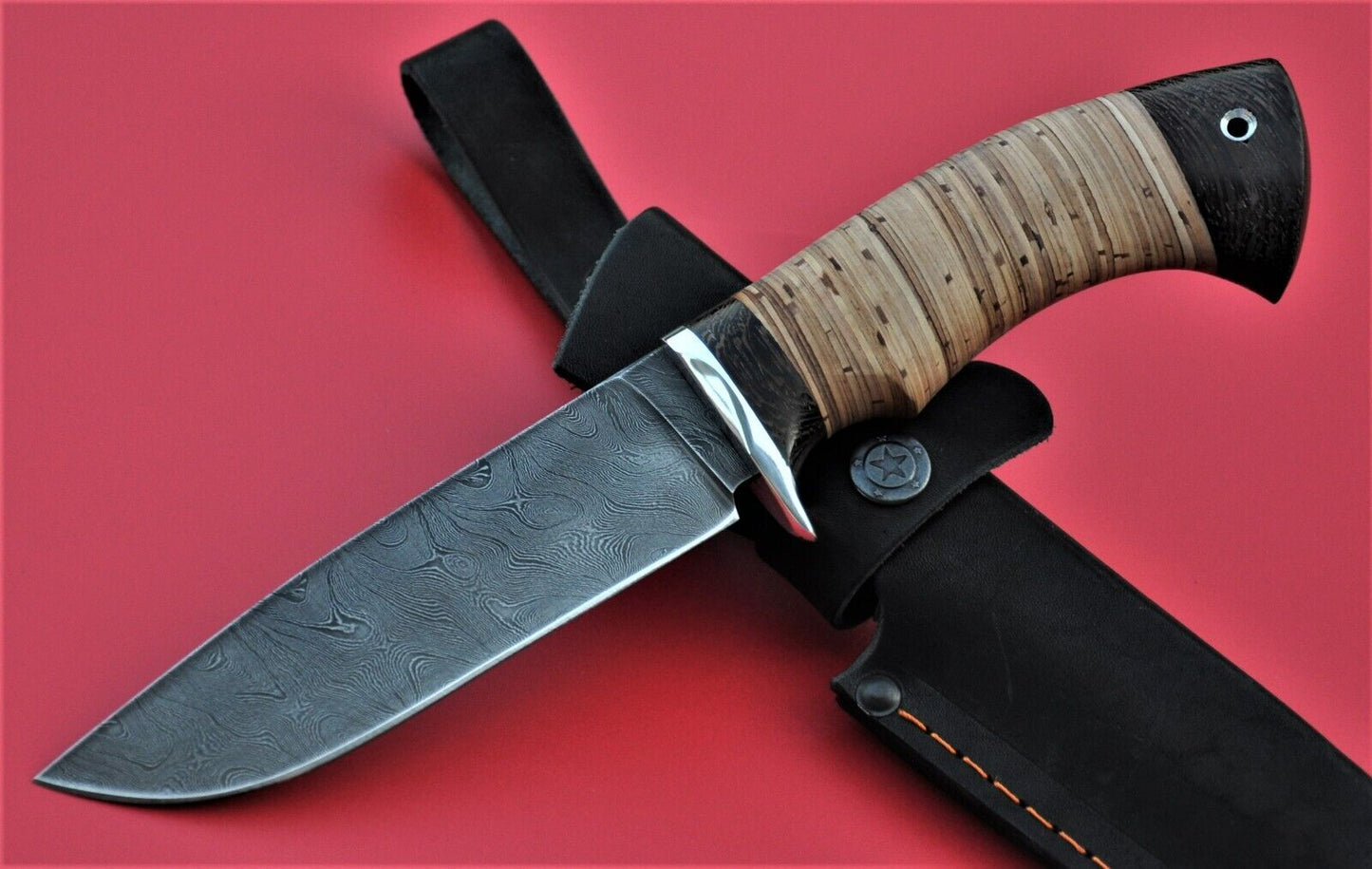 Damast Outdoor Jagd Messer Nazarov Knives Russland Handarbeit HRC62 Нептун