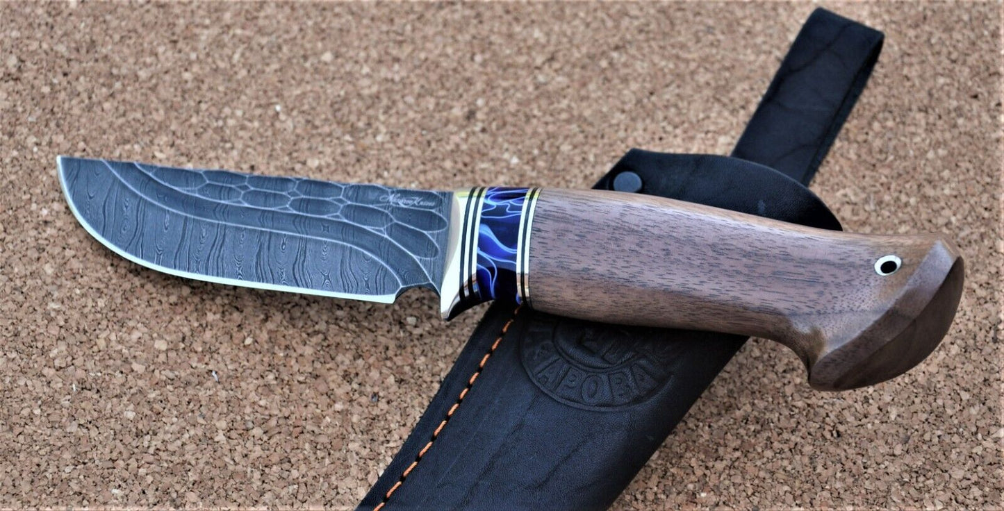 Damaszener Stahl Outdoor Jagd Damast Messer Nazarov Knives Handarbeit HRC62