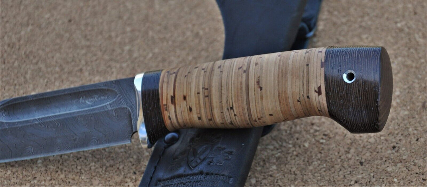 Damaszener Stahl Outdoor Jagdmesser Nazarov Knives Handarbeit