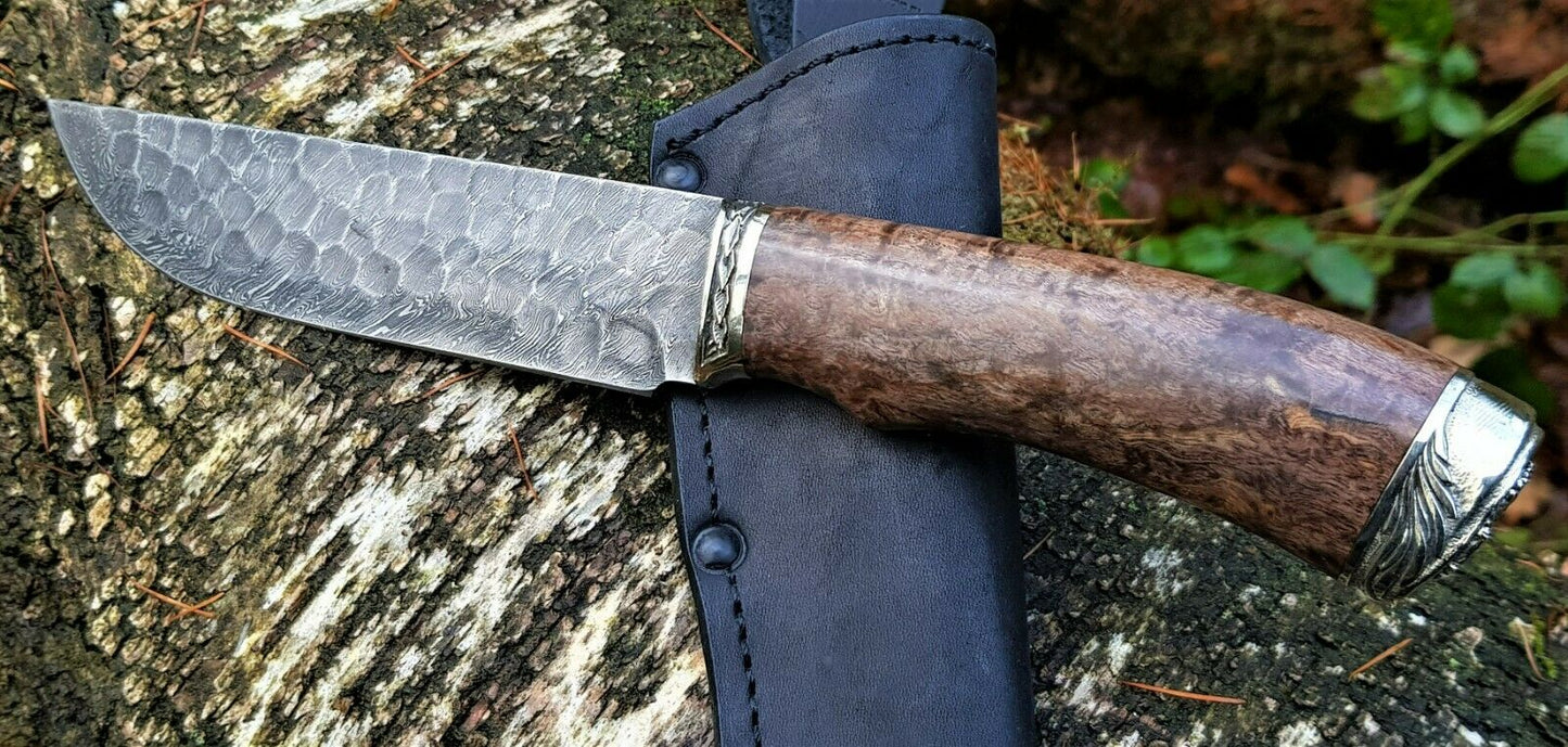 A.Marushin Outdoormesser Damaszener Stahl Handarbeit