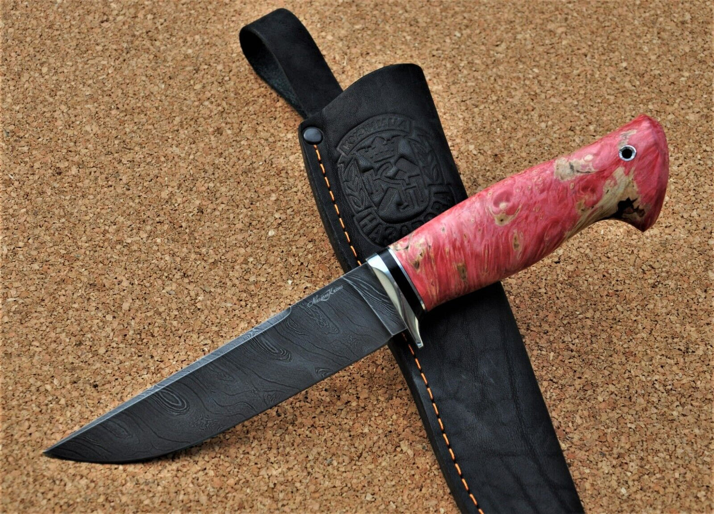 Damaszener Stahl Outdoor Jagd Damast Messer Nazarov Knives Handarbeit HRC62