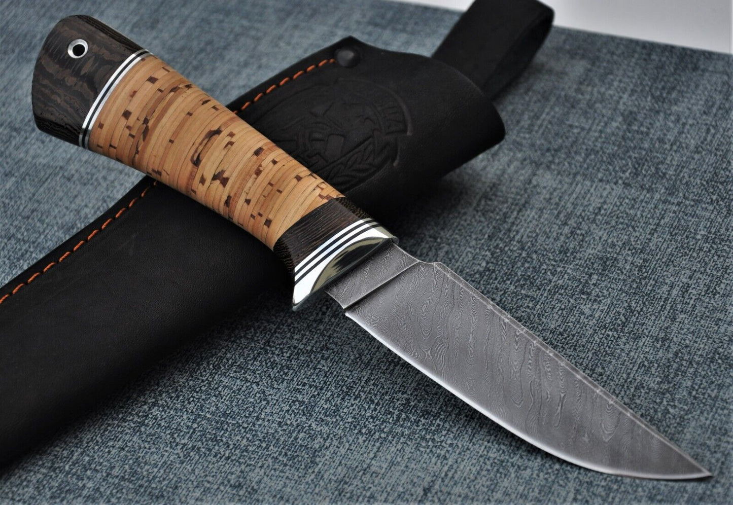 Damaszener Stahl Outdoor Jagdmesser Nazarov Knives Handarbeit