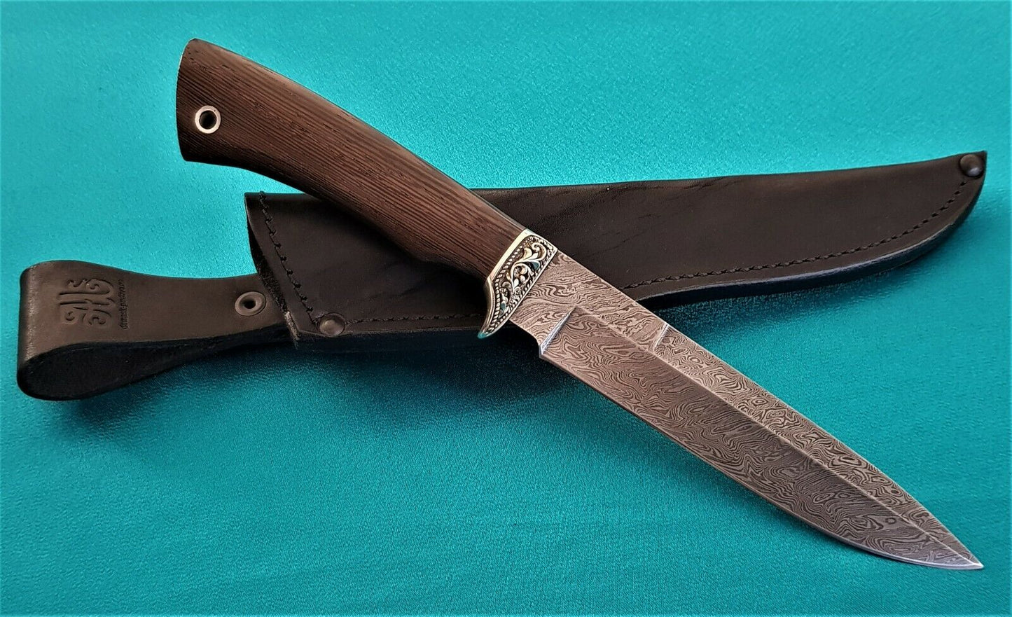 Damaszener Stahl Outdoor Jagdmesser A.Maruschin
