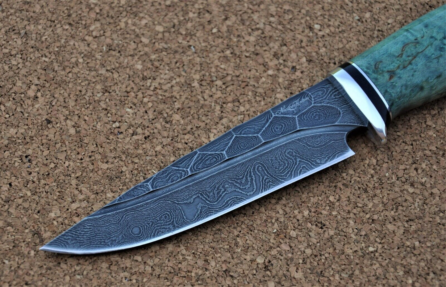 Damaszener Stahl Outdoor Jagd Damast Messer Nazarov Knives Handarbeit HRC62