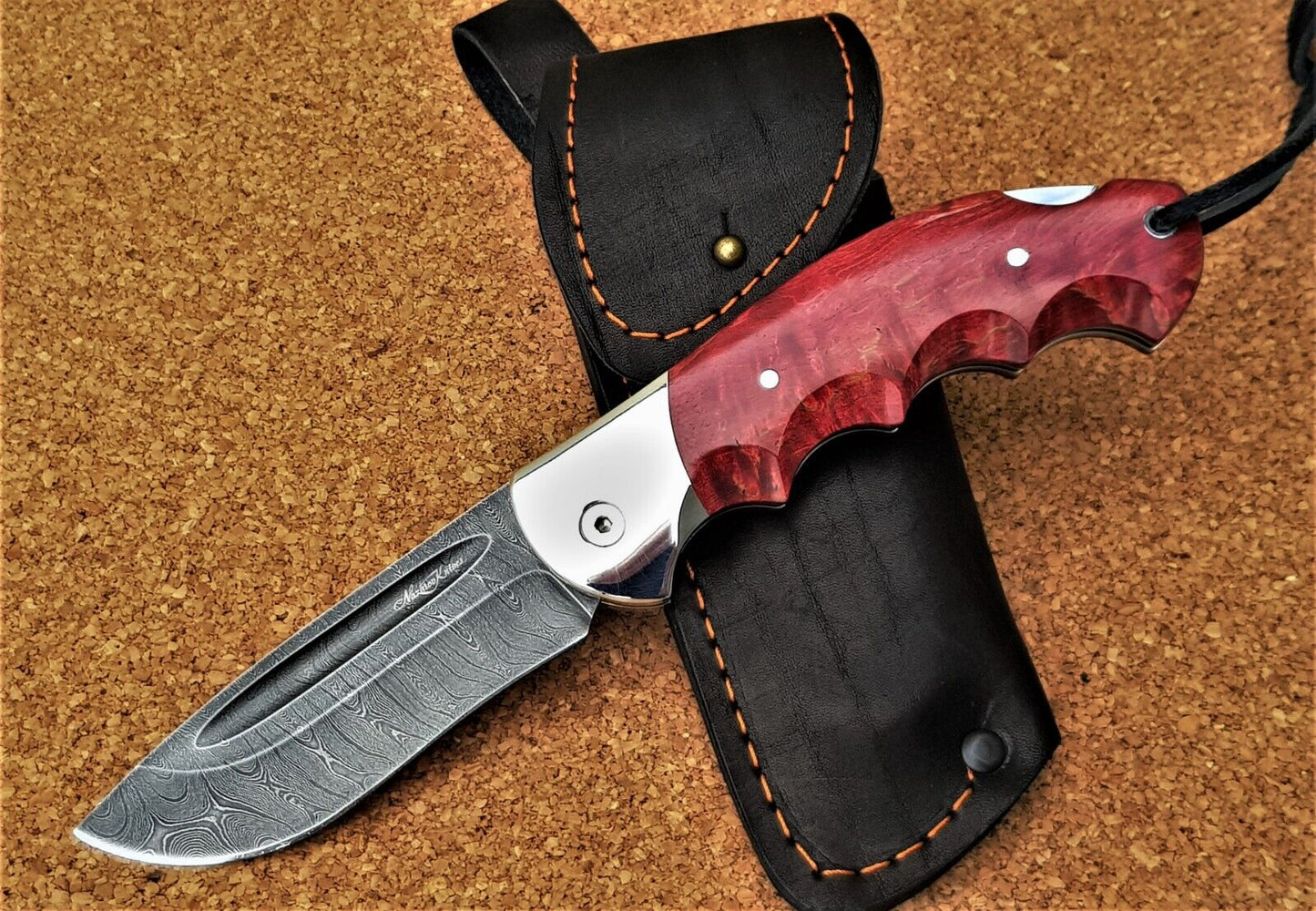 Damast Stahl Outdoor Klappmesser Handarbeit Nazarov Knives Russland HRC62 Орёл