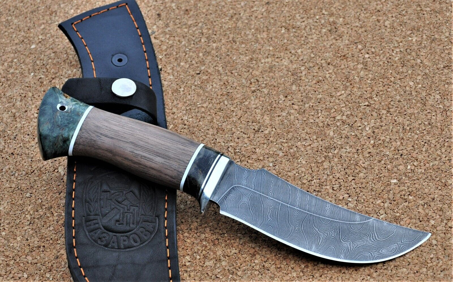 Damaszener Stahl Outdoor Jagd Damast Messer Nazarov Knives Handarbeit HRC62