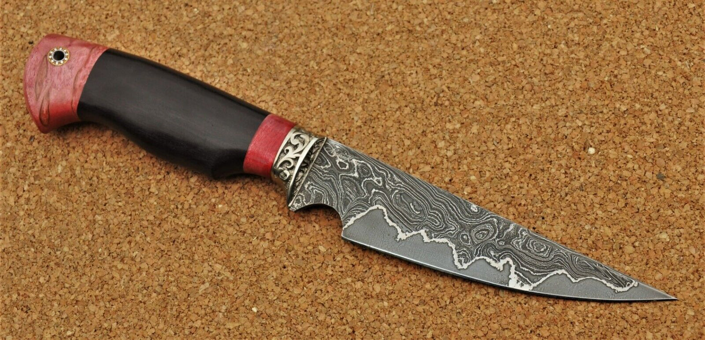 Nazarov Knives Russland Damaszener Stahl Outdoor Jagd Messer Handarbeit HRC62