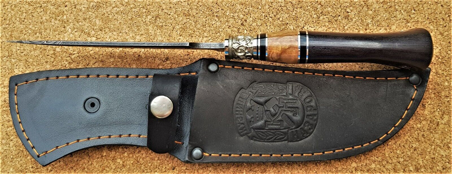 Nazarov Knives Russland Mosaik Damast Stahl Outdoor JagdMesser Handarbeit HRC62