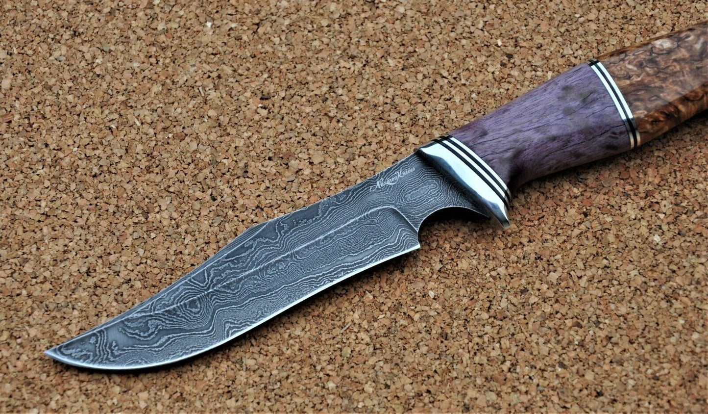 Damaszener Stahl Outdoor Jagd Damast Messer Nazarov Knives Handarbeit HRC62