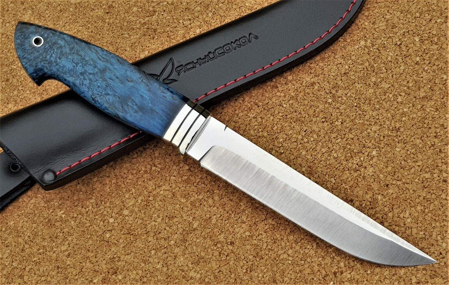 H12MF Stahl Outdoor JagdMesser Yasniy Sokol Russland Handarbeit HRC61Буревестник