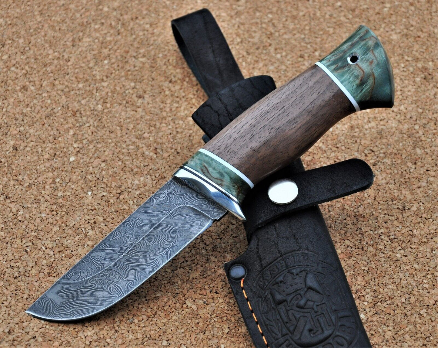 Damaszener Stahl Outdoor Jagd Damast Messer Nazarov Knives Handarbeit HRC62