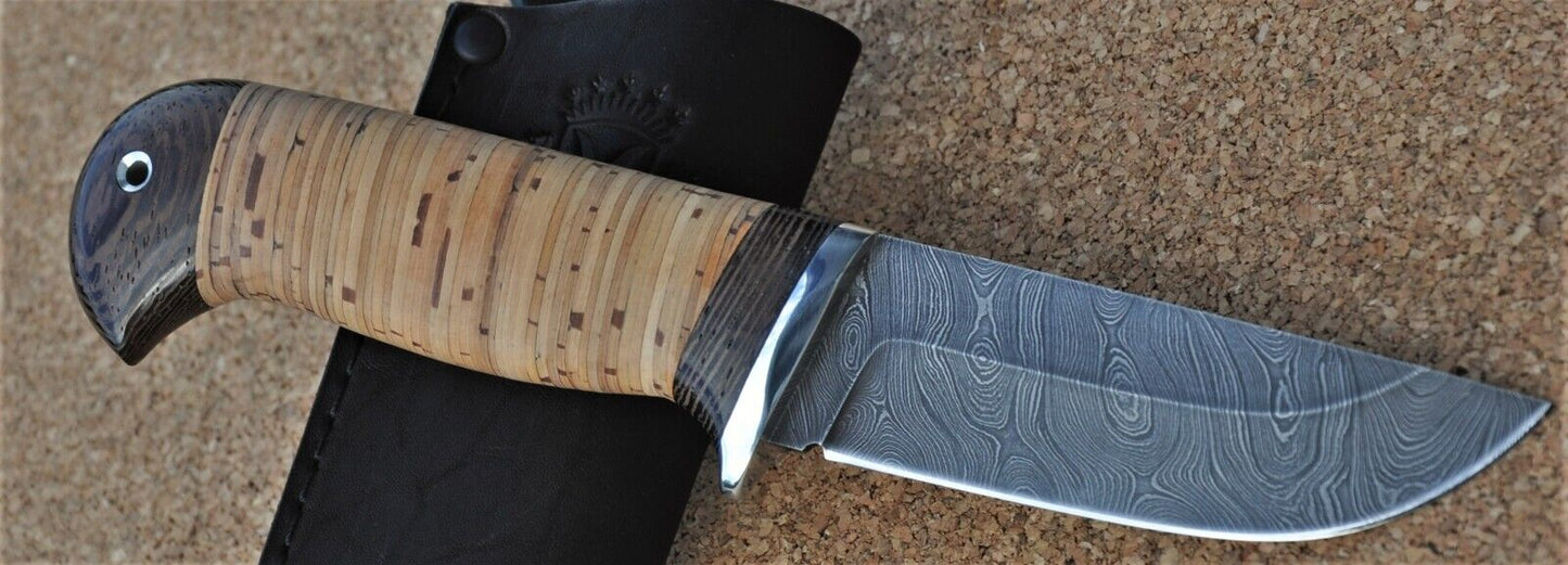 Damaszener Stahl Outdoor Jagdmesser Nazarov Knives Handarbeit
