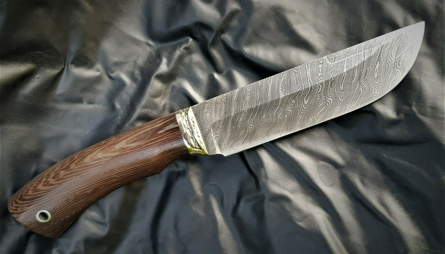 A.Marushin Outdoor Jagdmesser Damaszener Stahl Handarbeit