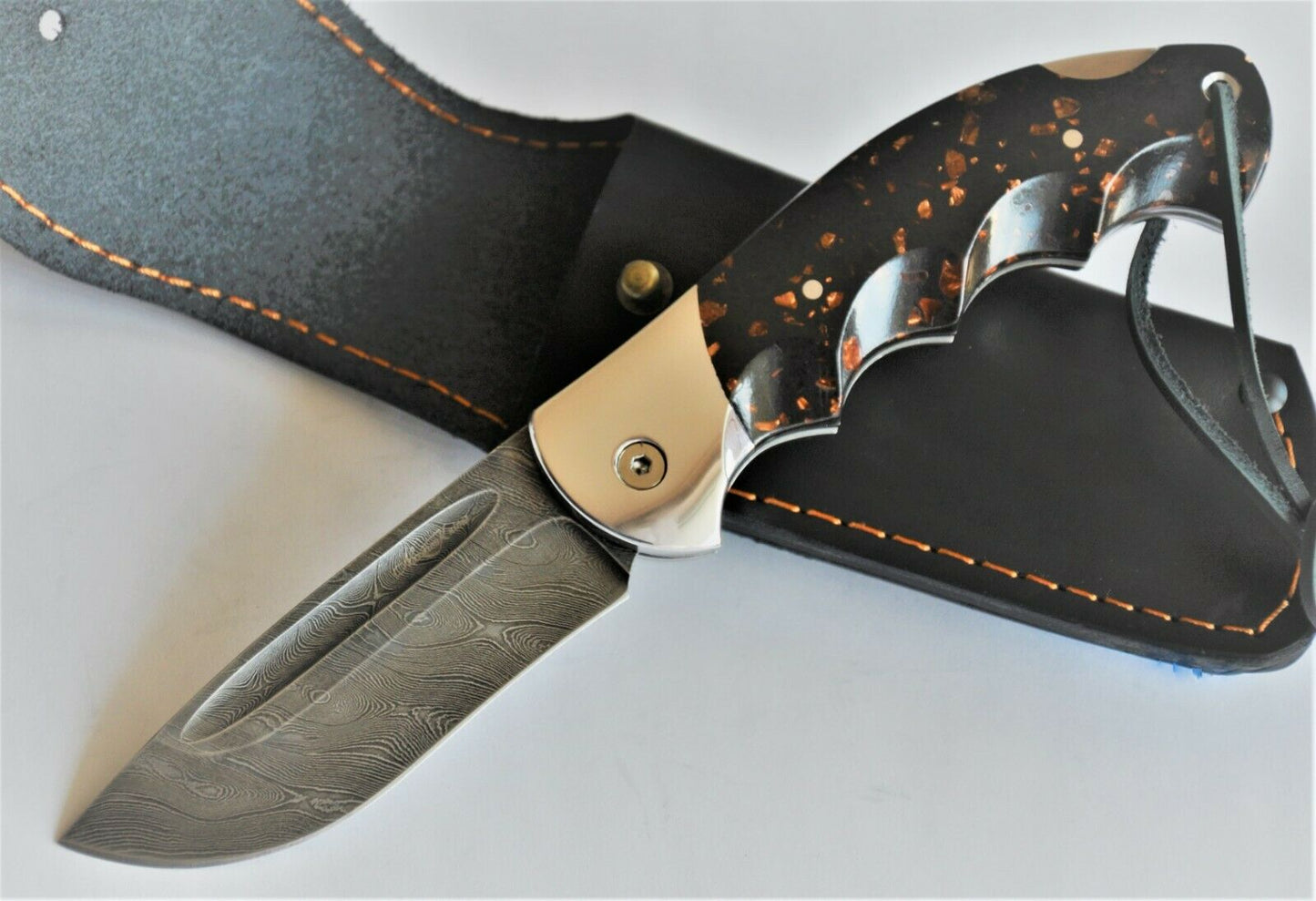 Nazarov Knives Russland Damast Stahl Outdoor Klappmesser Handarbeit