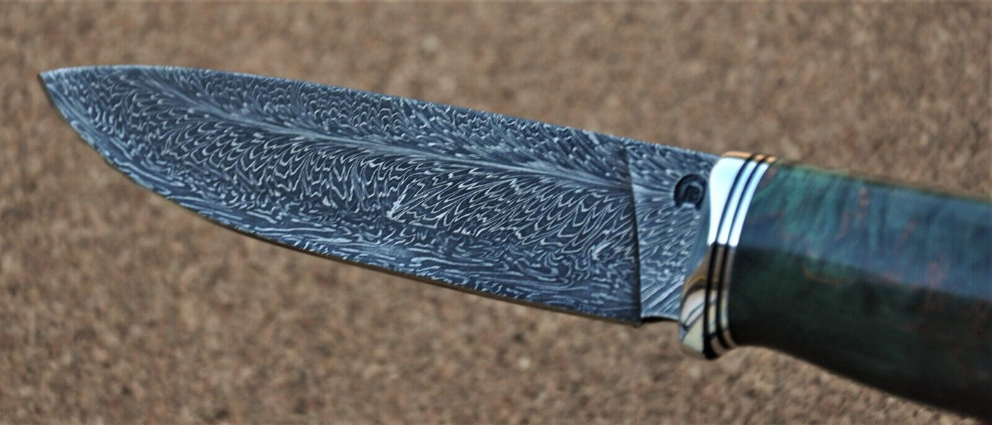 Nazarov Knives Russland Mosaik Damast Stahl Outdoor JagdMesser Handarbeit HRC62