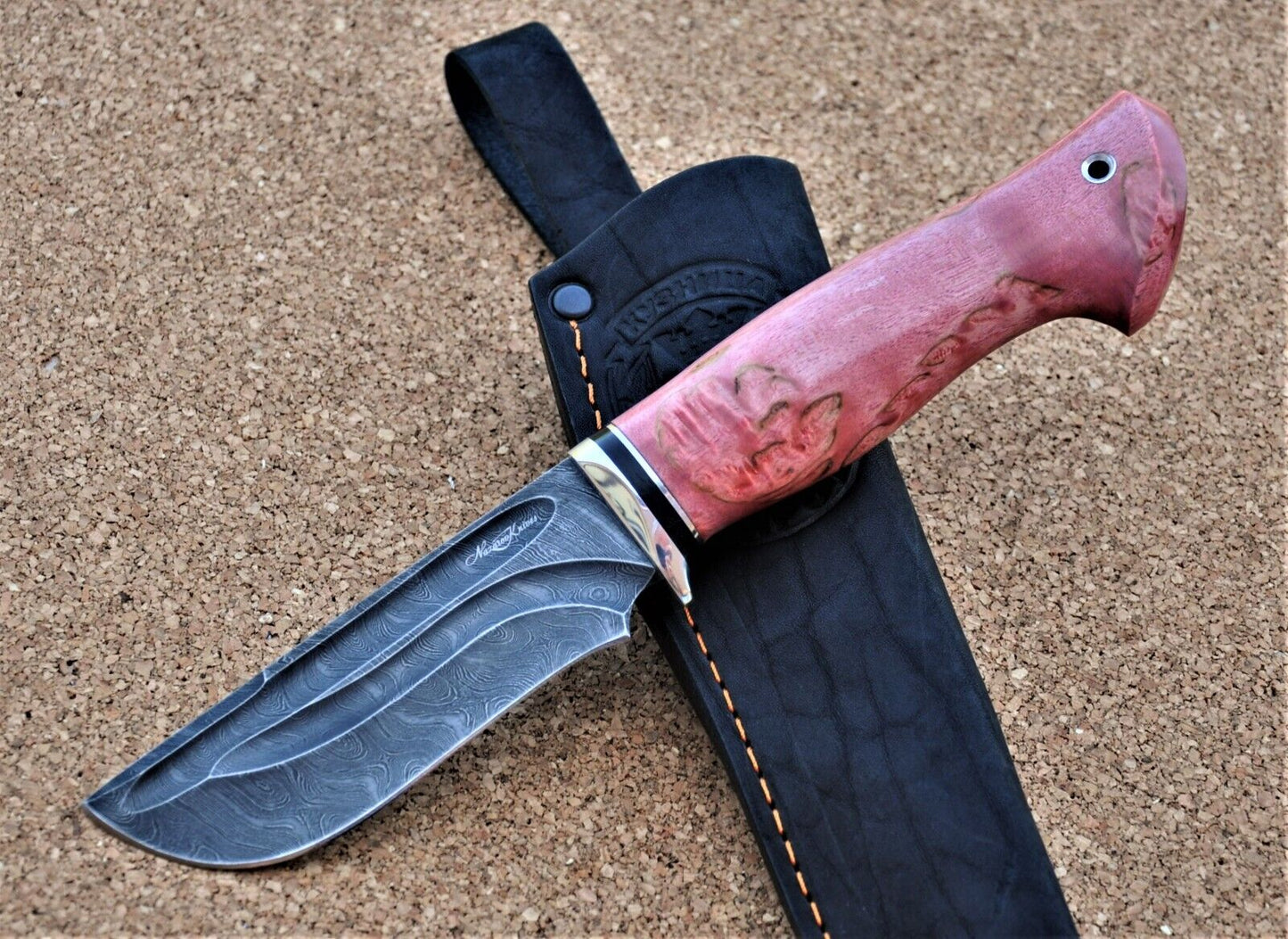 Damaszener Stahl Outdoor Jagd Damast Messer Nazarov Knives Handarbeit HRC62