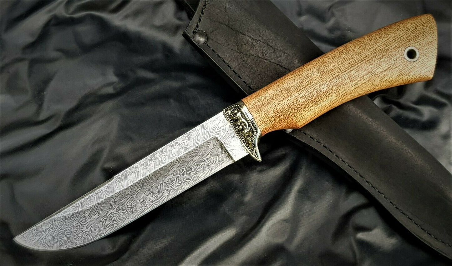 A.Marushin Outdoor Jagdmesser Damaszener Stahl Handarbeit