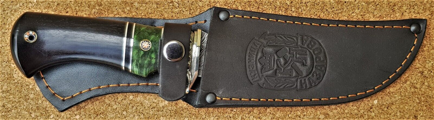 Nazarov Knives Russland Mosaik Damast Stahl Outdoor JagdMesser Handarbeit HRC62