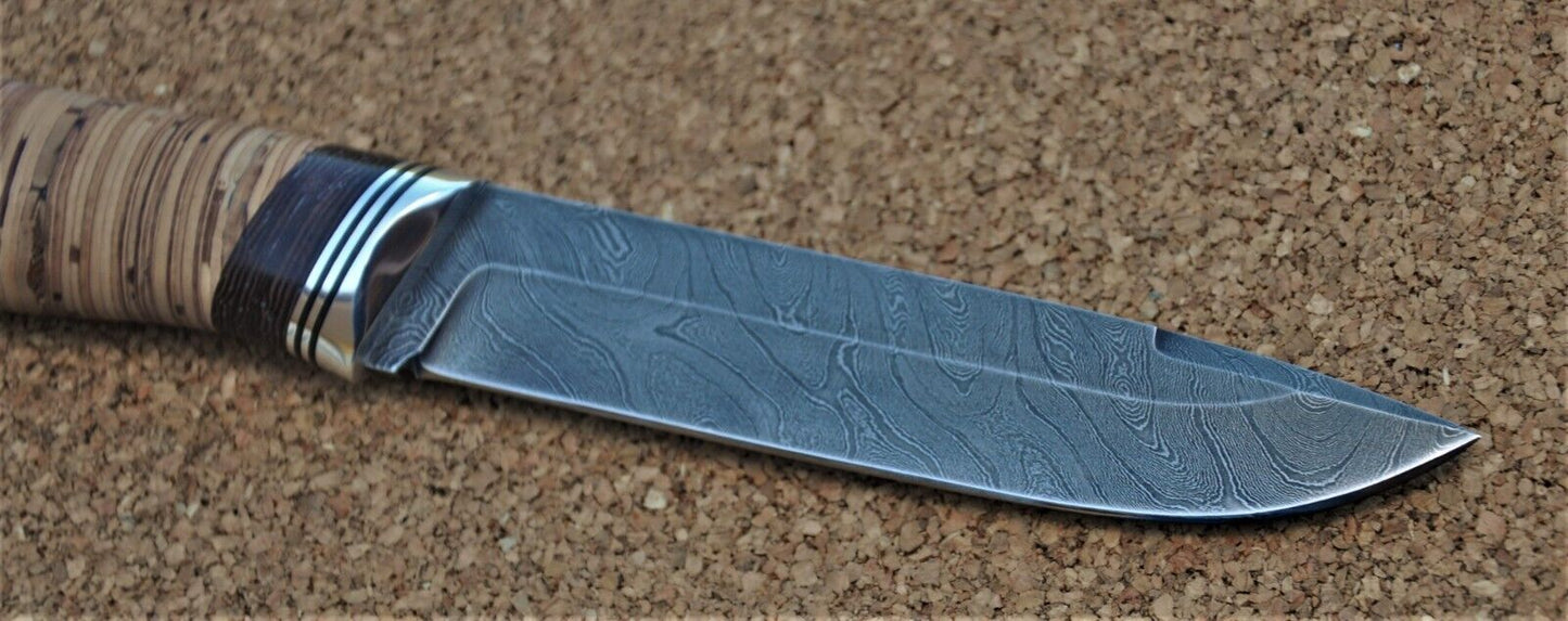 Damast Damaszener Stahl Outdoor Messer Nazarov Knives Handarbeit HRC62 Скиф