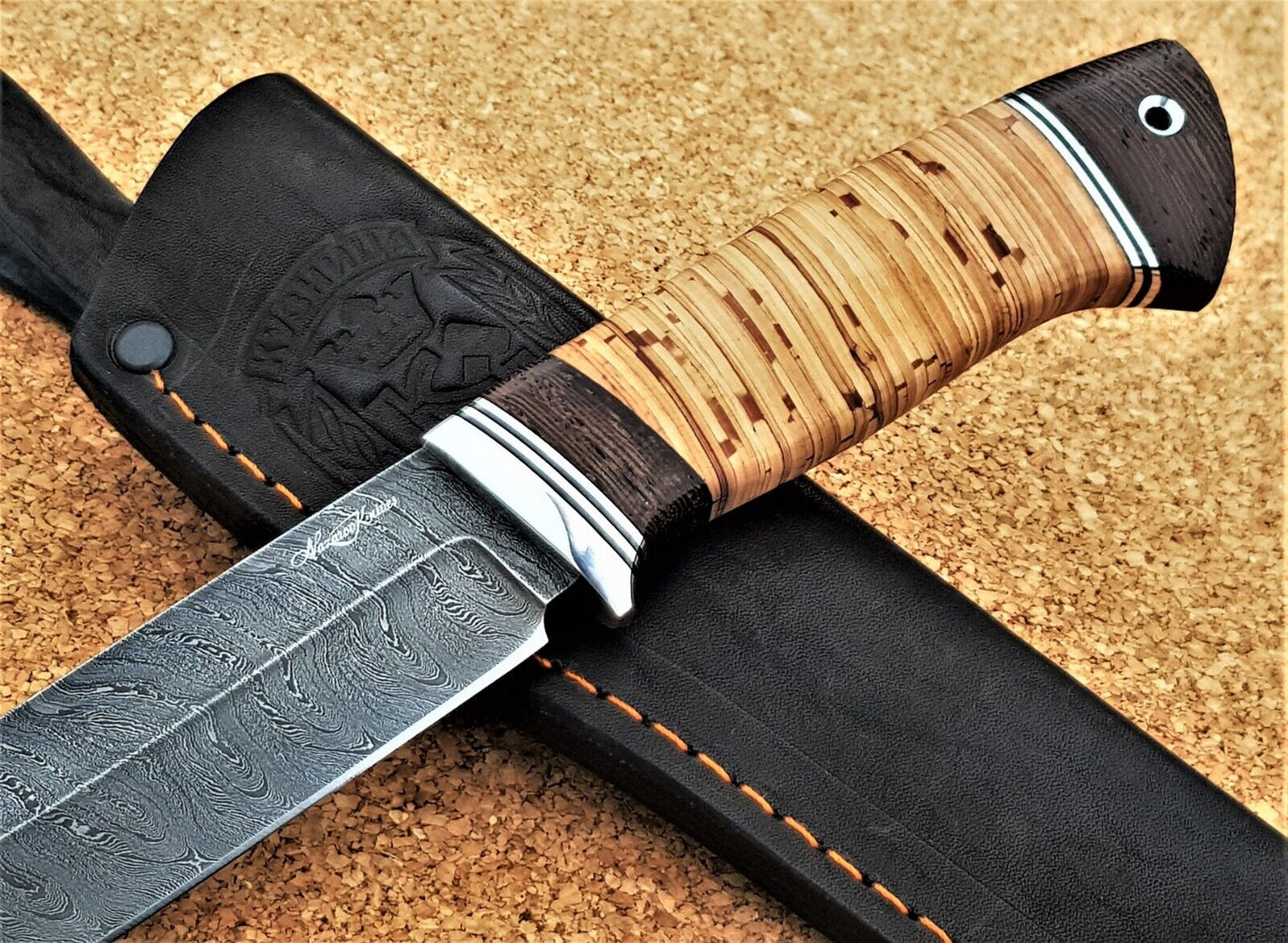 Damast Stahl Outdoor JagdMesser Nazarov Knives Russland Handarbeit HRC62 Путник