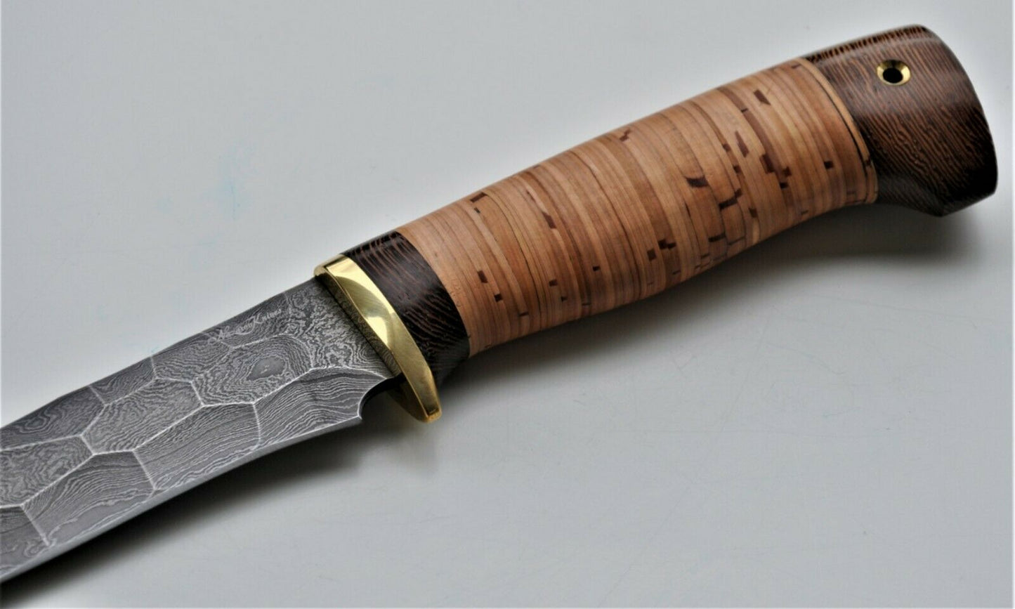 Nazarov Knives Damaszener Stahl Outdoor Jagdmesser