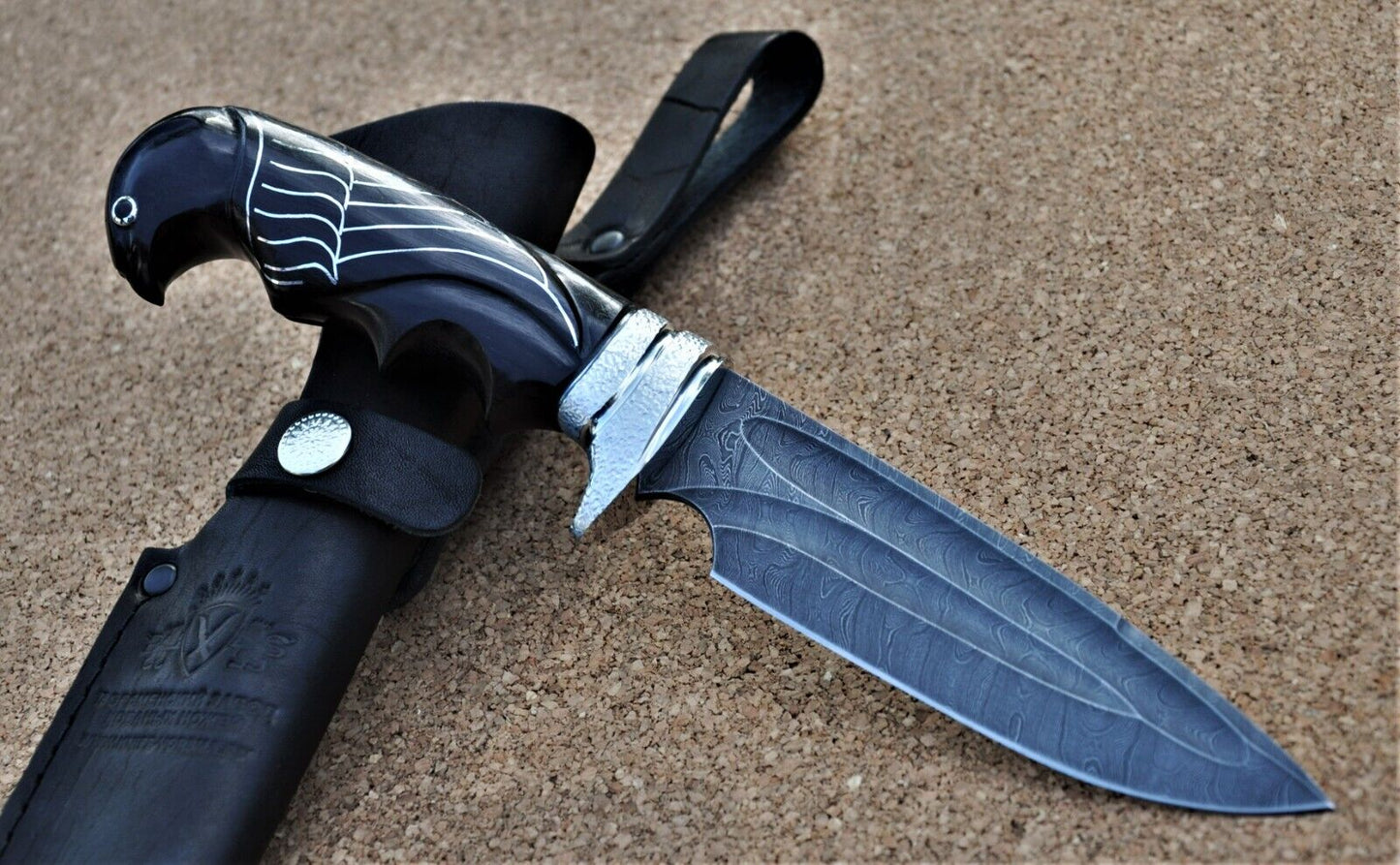 Damaszener Stahl Outdoor DamastMesser Nazarov Knives Handarbeit HRC62 Походный