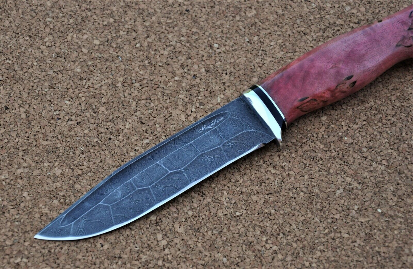 Damaszener Stahl Outdoor Jagd Damast Messer Nazarov Knives Handarbeit HRC62